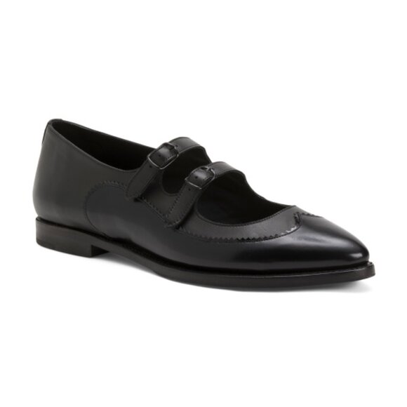 The Office Of Angela Scott Made In Portugal Leather Miss Margo Mary Janes - Picture 1 of 3